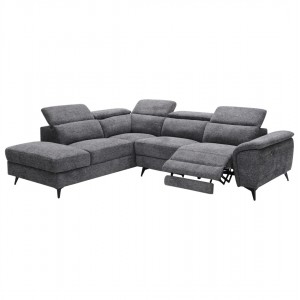 ΚΑΝΑΠΕΣ ΑΡΙΣΤΕΡΗ ΓΩΝΙΑ-ΑΝΑΚΛΙΣΗ & ΑΠΟΘΗΚΕΥΤΙΚΟΣ ΧΩΡΟΣ-RESTRO ΓΚΡΙ ΥΦΑΣΜΑ 284x224x76Υεκ