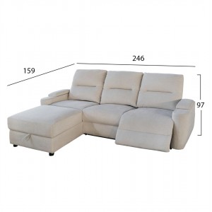 ΚΑΝΑΠΕΣ ΑΡΙΣΤΕΡΗ ΓΩΝΙΑ SYNTHIA ΑΝΑΚΛΙΣΗ & ΑΠΟΘΗΚΕΥΤΙΚΟΣ ΧΩΡΟΣ--ΜΠΕΖ 246x159x97Υεκ