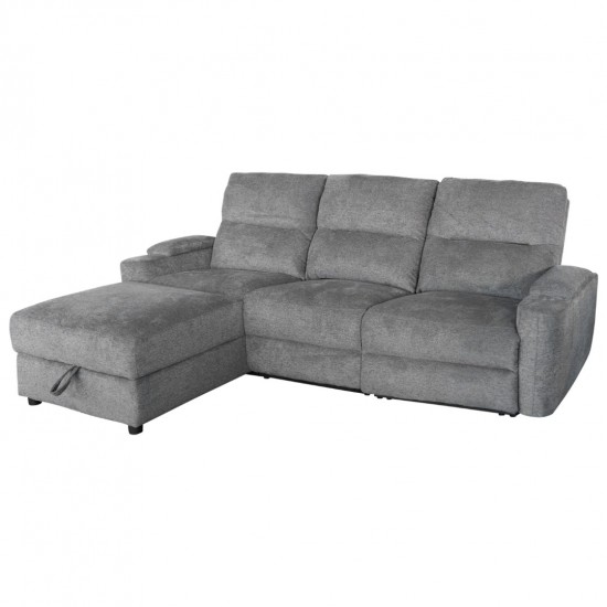 ΚΑΝΑΠΕΣ ΑΡΙΣΤΕΡΗ ΓΩΝΙΑ SYNTHIA ΑΝΑΚΛΙΣΗ & ΑΠΟΘΗΚΕΥΤΙΚΟΣ ΧΩΡΟΣ--ΓΚΡΙ 246x159x97Υεκ