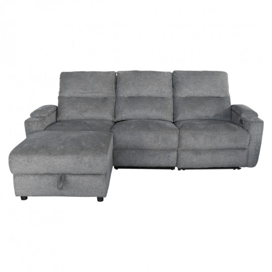 ΚΑΝΑΠΕΣ ΑΡΙΣΤΕΡΗ ΓΩΝΙΑ SYNTHIA ΑΝΑΚΛΙΣΗ & ΑΠΟΘΗΚΕΥΤΙΚΟΣ ΧΩΡΟΣ--ΓΚΡΙ 246x159x97Υεκ