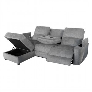 ΚΑΝΑΠΕΣ ΑΡΙΣΤΕΡΗ ΓΩΝΙΑ SYNTHIA ΑΝΑΚΛΙΣΗ & ΑΠΟΘΗΚΕΥΤΙΚΟΣ ΧΩΡΟΣ--ΓΚΡΙ 246x159x97Υεκ