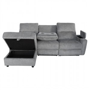 ΚΑΝΑΠΕΣ ΑΡΙΣΤΕΡΗ ΓΩΝΙΑ SYNTHIA ΑΝΑΚΛΙΣΗ & ΑΠΟΘΗΚΕΥΤΙΚΟΣ ΧΩΡΟΣ--ΓΚΡΙ 246x159x97Υεκ