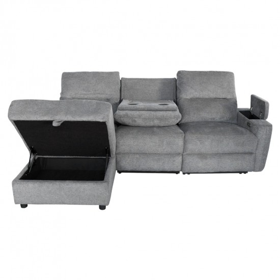 ΚΑΝΑΠΕΣ ΑΡΙΣΤΕΡΗ ΓΩΝΙΑ SYNTHIA ΑΝΑΚΛΙΣΗ & ΑΠΟΘΗΚΕΥΤΙΚΟΣ ΧΩΡΟΣ--ΓΚΡΙ 246x159x97Υεκ