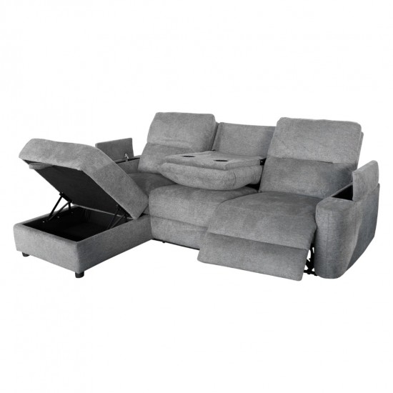 ΚΑΝΑΠΕΣ ΑΡΙΣΤΕΡΗ ΓΩΝΙΑ SYNTHIA ΑΝΑΚΛΙΣΗ & ΑΠΟΘΗΚΕΥΤΙΚΟΣ ΧΩΡΟΣ--ΓΚΡΙ 246x159x97Υεκ