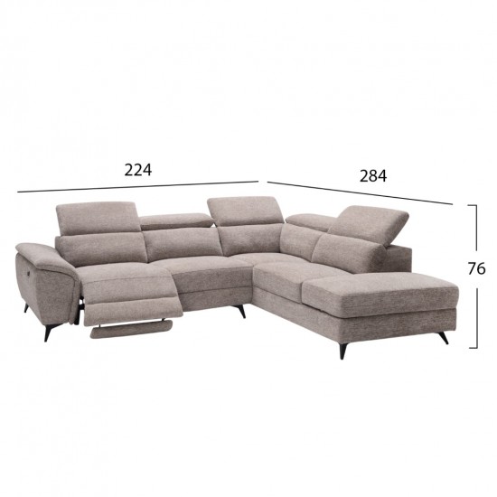 ΚΑΝΑΠΕΣ ΔΕΞΙΑ ΓΩΝΙΑ-ΑΝΑΚΛΙΣΗ & ΑΠΟΘΗΚΕΥΤΙΚΟΣ ΧΩΡΟΣ-RESTRO ΜΠΕΖ ΥΦΑΣΜΑ 284x224x76Υ