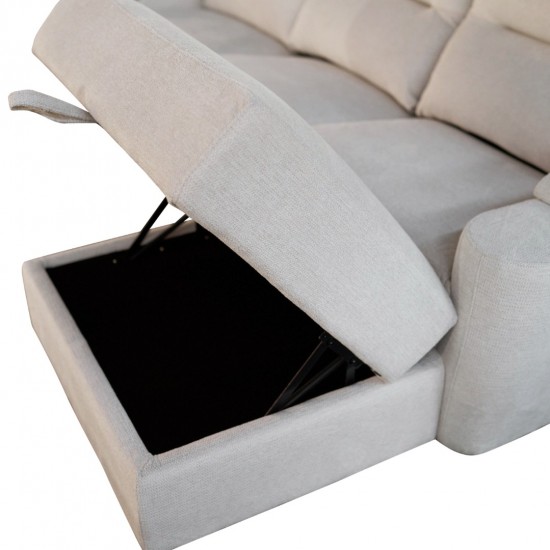 ΚΑΝΑΠΕΣ ΔΕΞΙΑ ΓΩΝΙΑ SYNTHIA ΑΝΑΚΛΙΣΗ & ΑΠΟΘ.ΧΩΡΟΣ--ΜΠΕΖ 246x159x97Υεκ