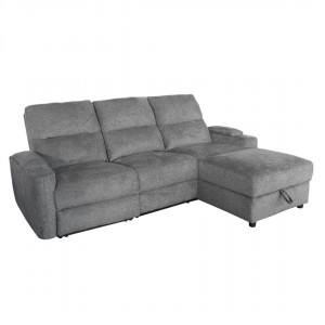 ΚΑΝΑΠΕΣ ΔΕΞΙΑ ΓΩΝΙΑ SYNTHIA ΑΝΑΚΛΙΣΗ & ΑΠΟΘΗΚΕΥΤΙΚΟΣ ΧΩΡΟΣ--ΓΚΡΙ 246x159x97Υεκ