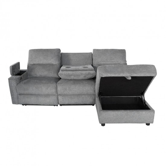 ΚΑΝΑΠΕΣ ΔΕΞΙΑ ΓΩΝΙΑ SYNTHIA ΑΝΑΚΛΙΣΗ & ΑΠΟΘΗΚΕΥΤΙΚΟΣ ΧΩΡΟΣ--ΓΚΡΙ 246x159x97Υεκ