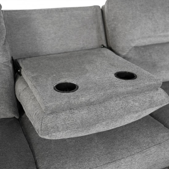 ΚΑΝΑΠΕΣ ΑΡΙΣΤΕΡΗ ΓΩΝΙΑ SYNTHIA ΑΝΑΚΛΙΣΗ & ΑΠΟΘΗΚΕΥΤΙΚΟΣ ΧΩΡΟΣ--ΓΚΡΙ 246x159x97Υεκ