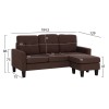 ΚΑΝΑΠΕΣ ΓΩΝΙΑ ΑΝΑΣΤΡΕΨΙΜΗ MEGGY ΚΑΦΕ ΥΦΑΣΜΑ 184.5x129x86Yεκ. ΚΑΝΑΠΕΣ ΓΩΝΙΑ ΑΝΑΣΤΡΕΨΙΜΗ MEGGY ΚΑΦΕ ΥΦΑΣΜΑ 184.5x129x86Yεκ.
