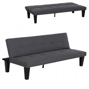 ΚΑΝΑΠΕΣ ΚΡΕΒΑΤΙ 2-ΘΕΣΙΟΣ KORO ΓΚΡΙ PU ΔΕΡΜΑ 165x75x64Υεκ