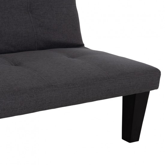 ΚΑΝΑΠΕΣ ΚΡΕΒΑΤΙ 2-ΘΕΣΙΟΣ KORO ΓΚΡΙ PU ΔΕΡΜΑ 165x75x64Υεκ