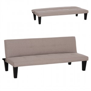 ΚΑΝΑΠΕΣ ΚΡΕΒΑΤΙ 2-ΘΕΣΙΟΣ KORO ΜΠΕΖ PU ΔΕΡΜΑ 165x75x64Υεκ