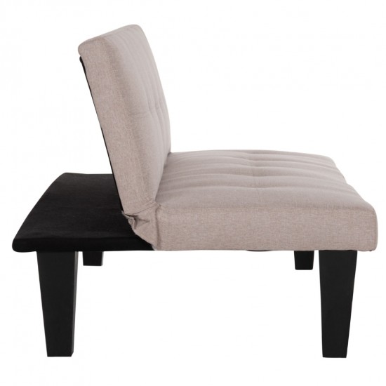 ΚΑΝΑΠΕΣ ΚΡΕΒΑΤΙ 2-ΘΕΣΙΟΣ KORO ΜΠΕΖ PU ΔΕΡΜΑ 165x75x64Υεκ