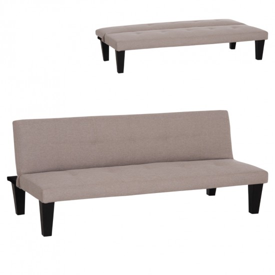 ΚΑΝΑΠΕΣ ΚΡΕΒΑΤΙ 2-ΘΕΣΙΟΣ KORO ΜΠΕΖ PU ΔΕΡΜΑ 165x75x64Υεκ