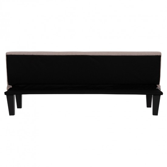 ΚΑΝΑΠΕΣ ΚΡΕΒΑΤΙ 2-ΘΕΣΙΟΣ KORO ΜΠΕΖ PU ΔΕΡΜΑ 165x75x64Υεκ