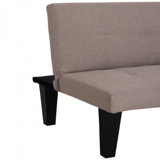 ΚΑΝΑΠΕΣ ΚΡΕΒΑΤΙ 2-ΘΕΣΙΟΣ KORO ΜΠΕΖ PU ΔΕΡΜΑ 165x75x64Υεκ