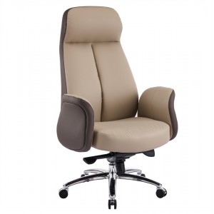 ΚΑΡΕΚΛΑ ΓΡΑΦΕΙΟΥ DRAMON ΜΠΕΖ-ΚΑΦΕ PU ΔΕΡΜΑ--ΒΑΣΗ ΧΡΩΜΙΟΥ 66x70x132.5Υεκ