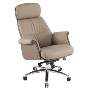 ΚΑΡΕΚΛΑ ΓΡΑΦΕΙΟΥ TOMLIN ΜΠΕΖ-ΚΑΦΕ PU ΔΕΡΜΑ--ΒΑΣΗ ΧΡΩΜΙΟΥ 72x74x128Υεκ