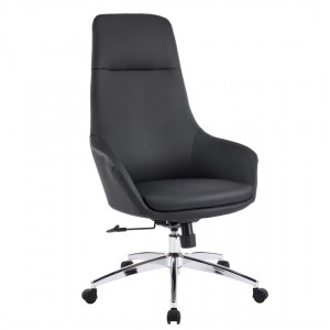 ΚΑΡΕΚΛΑ ΓΡΑΦΕΙΟΥ BEKKER  ΜΑΥΡΟ PU ΔΕΡΜΑ--ΒΑΣΗ ΧΡΩΜΙΟΥ 67x67x126Υεκ