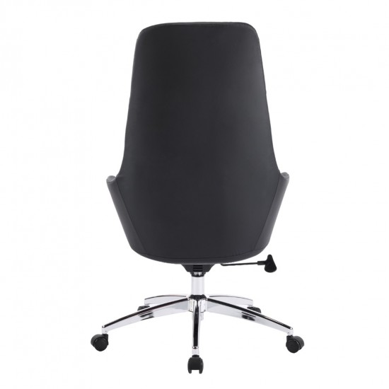 ΚΑΡΕΚΛΑ ΓΡΑΦΕΙΟΥ BEKKER  ΜΑΥΡΟ PU ΔΕΡΜΑ--ΒΑΣΗ ΧΡΩΜΙΟΥ 67x67x126Υεκ