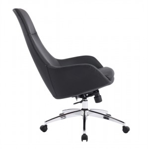 ΚΑΡΕΚΛΑ ΓΡΑΦΕΙΟΥ BEKKER  ΜΑΥΡΟ PU ΔΕΡΜΑ--ΒΑΣΗ ΧΡΩΜΙΟΥ 67x67x126Υεκ