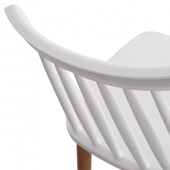 ΚΑΡΕΚΛΑ ΤΡΑΠΕΖΑΡΙΑΣ VANESSA ΛΕΥΚΗ ΜΕ ΜΕΤΑΛΛΙΚΑ ΠΟΔΙΑ 43x46,5x82 εκ.