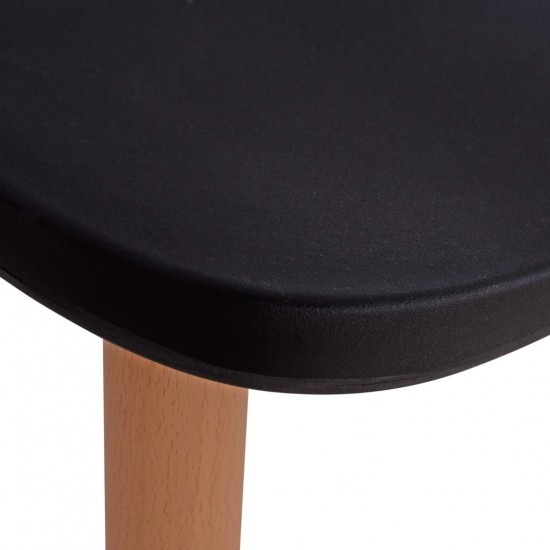 ΚΑΡΕΚΛΑ ΤΡΑΠΕΖΑΡΙΑΣ VANESSA ΜΑΥΡΗ ΜΕ ΜΕΤΑΛΛΙΚΑ ΠΟΔΙΑ 43x46,5x82 εκ.