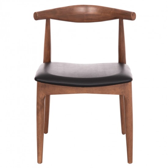 KΑΡΕΚΛΑ ΤΡΑΠΕΖΑΡΙΑΣ ALOR RUBBERWOOD ΑΝΟΙΧΤΟ ΚΑΡΥΔΙ-ΜΑΥΡΟ PU 55x51x75Υεκ