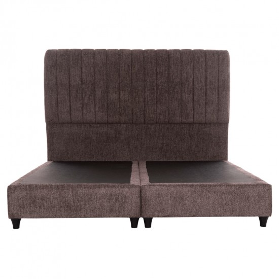 ΚΡEΒΑΤΙ ΔΙΠΛΟ HILDA ΥΦΑΣΜΑ ΜΠΟΥΚΛΕ ΚΑΦΕ ΓΙΑ ΣΤΡΩΜΑ 160x200εκ.