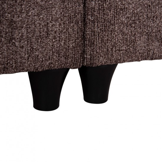 ΚΡEΒΑΤΙ ΔΙΠΛΟ HILDA ΥΦΑΣΜΑ ΜΠΟΥΚΛΕ ΚΑΦΕ ΓΙΑ ΣΤΡΩΜΑ 160x200εκ.