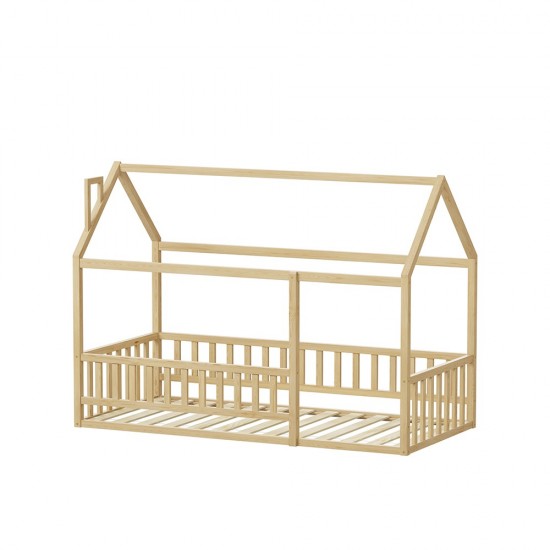 ΚΡΕΒΑΤΙ ΠΑΙΔΙΚΟ ΜΕ ΚΑΓΚΕΛΟ HOUSER τ.MONTESSORI ΞΥΛΟ ΠΕΥΚΟ ΦΥΣΙΚΟ-190x90εκ