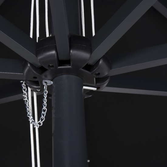 ΟΜΠΡΕΛΑ ΕΠΑΓΓΕΛΜΑΤΙΚΗ ALU 2.20x2.20 ΜΑΥΡΟ ΠΑΝΙ ΑΚΡΥΛΙΚΟ 8ΑΚΤΙΝΕΣ