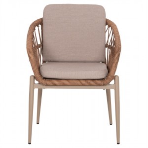 ΠΟΛΥΘΡΟΝΑ ΑΛΟΥΜΙΝΙΟΥ GALDIN ΚΑΠΟΥΤΣΙΝΟ-P.E.RATTAN-ΜΠΕΖ ΥΦΑΣΜΑ 65x60x76Υεκ