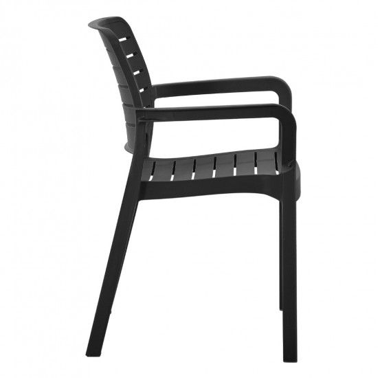 ΠΟΛΥΘΡΟΝΑ ΕΞΩΤΕΡΙΚΟΥ ΧΩΡΟΥ FLAN ΜΑΥΡΟ ΠΟΛΥΠΡΟΠΥΛΕΝΙΟ 57x56x82.5Yεκ.