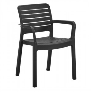 ΠΟΛΥΘΡΟΝΑ ΕΞΩΤΕΡΙΚΟΥ ΧΩΡΟΥ FLAN ΜΑΥΡΟ ΠΟΛΥΠΡΟΠΥΛΕΝΙΟ 57x56x82.5Yεκ.