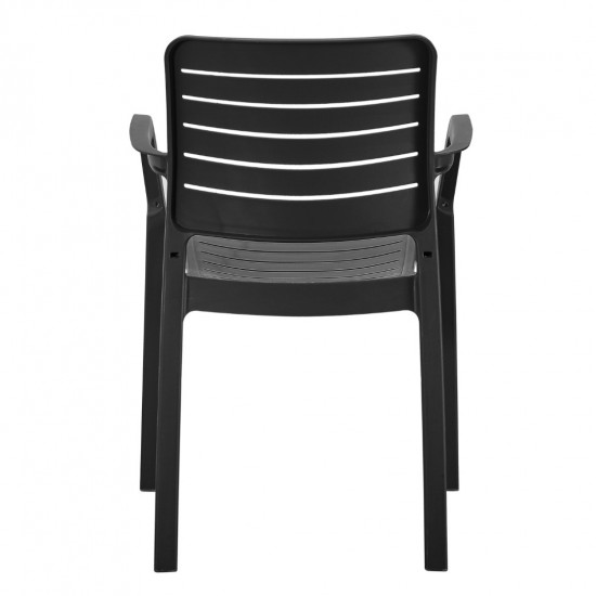 ΠΟΛΥΘΡΟΝΑ ΕΞΩΤΕΡΙΚΟΥ ΧΩΡΟΥ FLAN ΜΑΥΡΟ ΠΟΛΥΠΡΟΠΥΛΕΝΙΟ 57x56x82.5Yεκ.