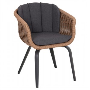 ΠΟΛΥΘΡΟΝΑ VICTUS ΑΛΟΥΜΙΝΙΟ & ΜΑΞΙΛΑΡΙΑ ΓΚΡΙ-TWIST WICKER 59x68.5x75Yεκ