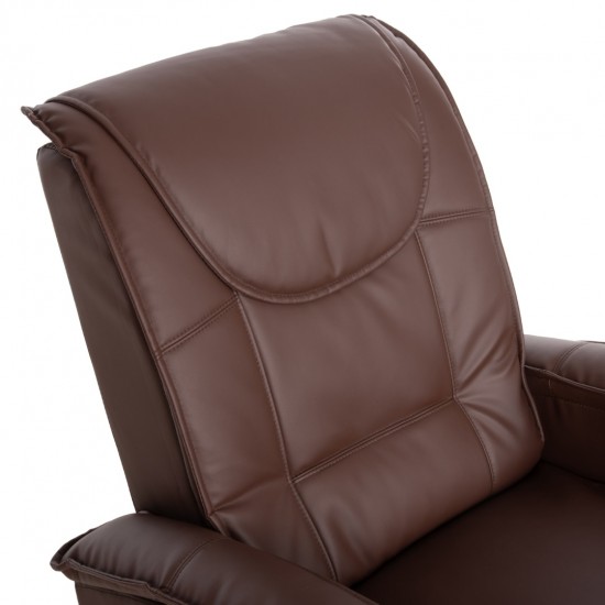 ΠΟΛΥΘΡΟΝΑ RELAX ΜΕ ΜΗΧΑΝΙΣΜΟ MASSAGE PU ΚΑΦΕ ΣΚΟΥΡΟ