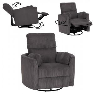 ΠΟΛΥΘΡΟΝΑ ΘΗΛΑΣΜΟΥ/RELAX VELMORA ΓΚΡΙ ΚΟΤΛΕ ΥΦΑΣΜΑ 100x90x100Υεκ