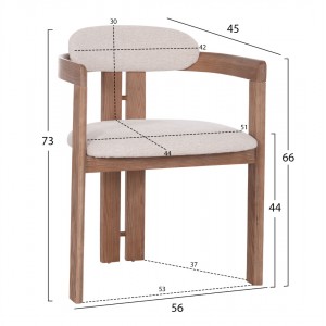 ΠΟΛΥΘΡΟΝΑ ΤΡΑΠΕΖΑΡΙΑΣ KALL ΜΠΕΖ ΥΦΑΣΜΑ ΜΑΤ WHITEWASH PLYWOOD 56x45x73Υεκ.