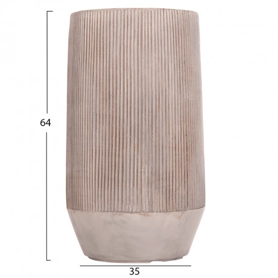 ΣΕΤ 2ΤΜΧ ΓΛΑΣΤΡΕΣ ΚΥΛΙΝΔΡΟΙ ΣΕΙΡΑ GARDENER FIBERCLAY-ΧΡΩΜΑ CEMENT Φ36x63.5Υεκ