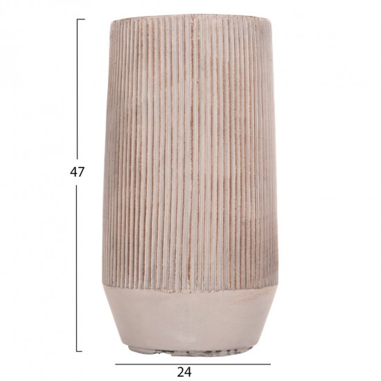 ΣΕΤ 2ΤΜΧ ΓΛΑΣΤΡΕΣ ΚΥΛΙΝΔΡΟΙ ΣΕΙΡΑ GARDENER FIBERCLAY-ΧΡΩΜΑ CEMENT Φ36x63.5Υεκ