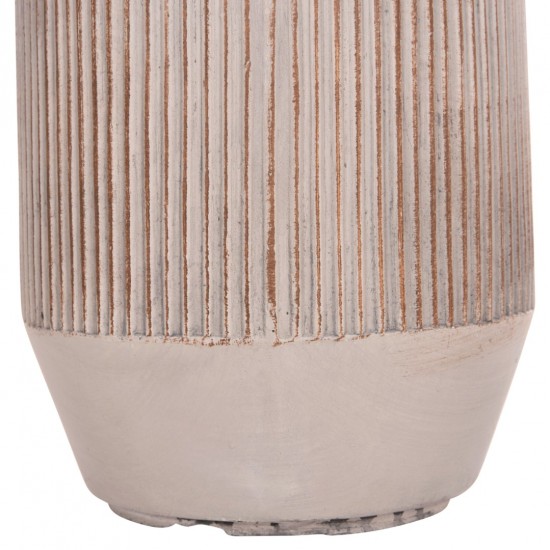 ΣΕΤ 2ΤΜΧ ΓΛΑΣΤΡΕΣ ΚΥΛΙΝΔΡΟΙ ΣΕΙΡΑ GARDENER FIBERCLAY-ΧΡΩΜΑ CEMENT Φ36x63.5Υεκ