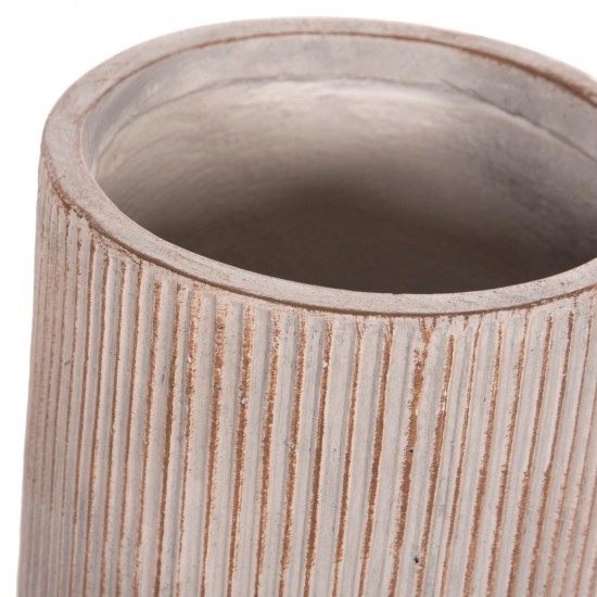 ΣΕΤ 2ΤΜΧ ΓΛΑΣΤΡΕΣ ΚΥΛΙΝΔΡΟΙ ΣΕΙΡΑ GARDENER FIBERCLAY-ΧΡΩΜΑ CEMENT Φ36x63.5Υεκ