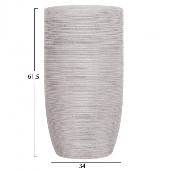 ΣΕΤ 3ΤΜΧ ΓΛΑΣΤΡΕΣ ΚΥΛΙΝΔΡΟΙ ΣΕΙΡΑ GARDENER FIBERCLAY-ΧΡΩΜΑ CEMENT Φ42.5x78.5Υεκ