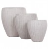 ΣΕΤ 3ΤΜΧ ΓΛΑΣΤΡΕΣ ΣΤΡΟΓΓΥΛΕΣ ΣΕΙΡΑ GARDENER FIBERCLAY-ΧΡΩΜΑ CEMENT Φ49.5x56Υεκ
