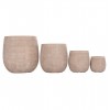 ΣΕΤ 4ΤΜΧ ΓΛΑΣΤΡΕΣ ΣΤΡΟΓΓΥΛΕΣ GARDENER FIBERCLAY--IVORY CEMENT Φ56x54.5Υεκ
