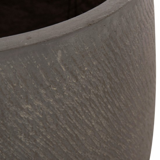 ΣΕΤ 4ΤΜΧ ΓΛΑΣΤΡΕΣ ΣΤΡΟΓΓΥΛΕΣ GARDENER FIBERCLAY ΓΚΡΙΖΟΠΡΑΣΙΝΟ Φ55.5x53.5Υεκ