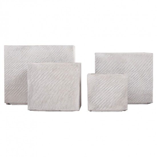 ΣΕΤ 4ΤΜΧ ΓΛΑΣΤΡΕΣ ΤΕΤΡΑΓΩΝΕΣ GARDENER FIBERCLAY ΓΚΡΙ CEMENT 37x37x31.5Υεκ. ΣΕΤ 4ΤΜΧ ΓΛΑΣΤΡΕΣ ΤΕΤΡΑΓΩΝΕΣ GARDENER FIBERCLAY ΓΚΡΙ CEMENT 37x37x31.5Υεκ.